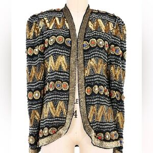Stunning Vintage Embellished Silk Jacket